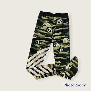 Women's Pot Leaves Plant Pattern Printed Leggings L